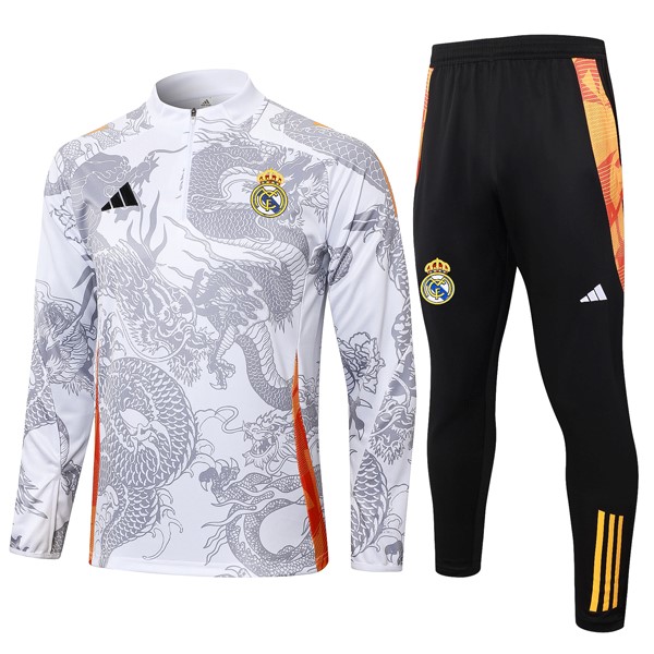 Sudadera De Training Real Madrid 2024/25 Blanco Gris 5